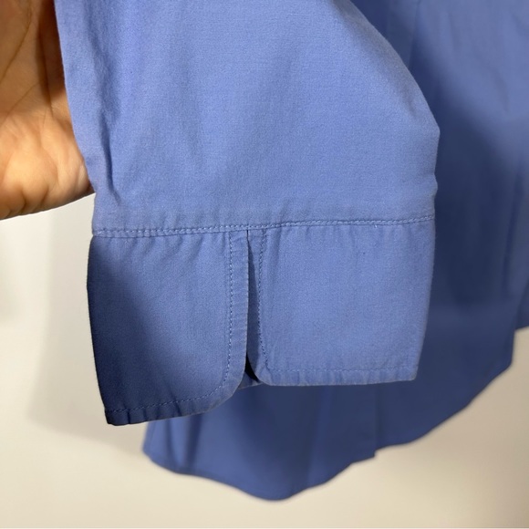 Women’s Eddie Bauer Cotton Blend Blue Button Down Shirt 3/4 Sleeves Size S - Picture 4 of 6